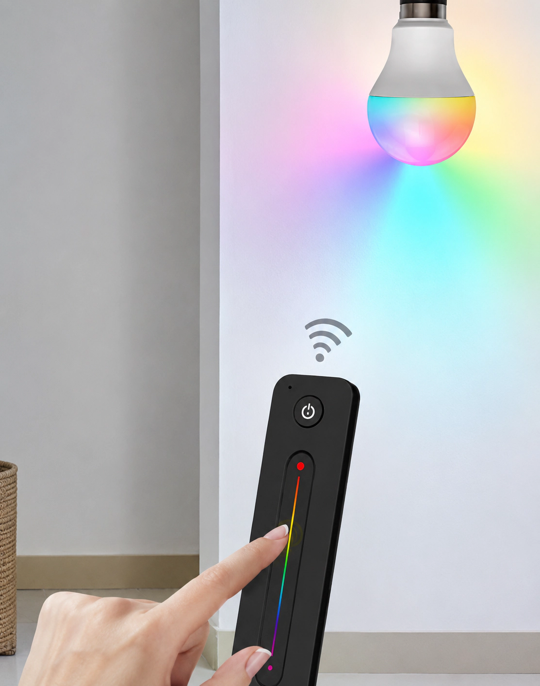Skrytý přijímač dimLED za zdí bez nutnosti přímé viditelnosti